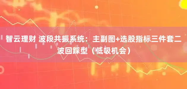 智云理财 波段共振系统：主副图+选股指标三件套二波回踩型（低吸机会）