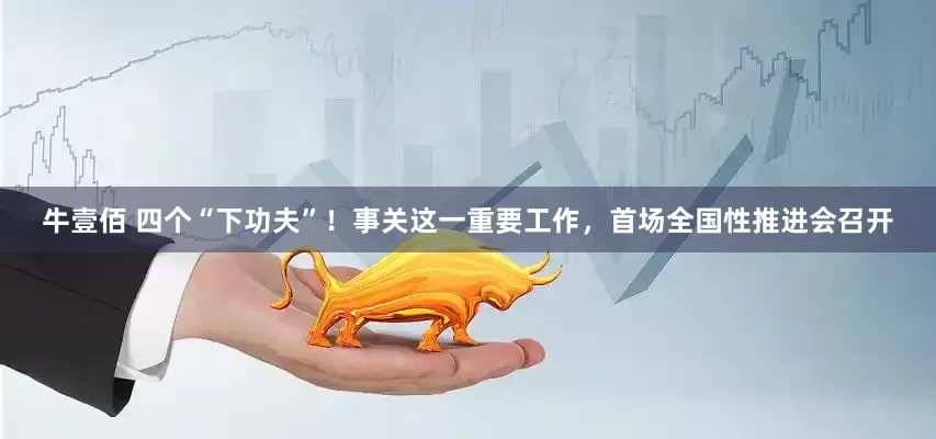 牛壹佰 四个“下功夫”！事关这一重要工作，首场全国性推进会召开