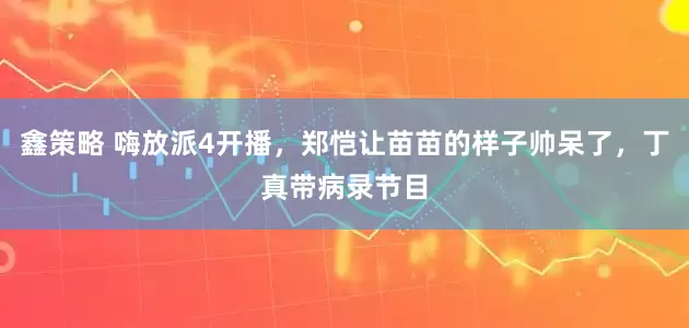 鑫策略 嗨放派4开播，郑恺让苗苗的样子帅呆了，丁真带病录节目